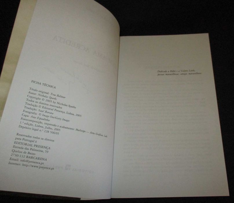 Livro Quem Ama Acredita Nicholas Sparks