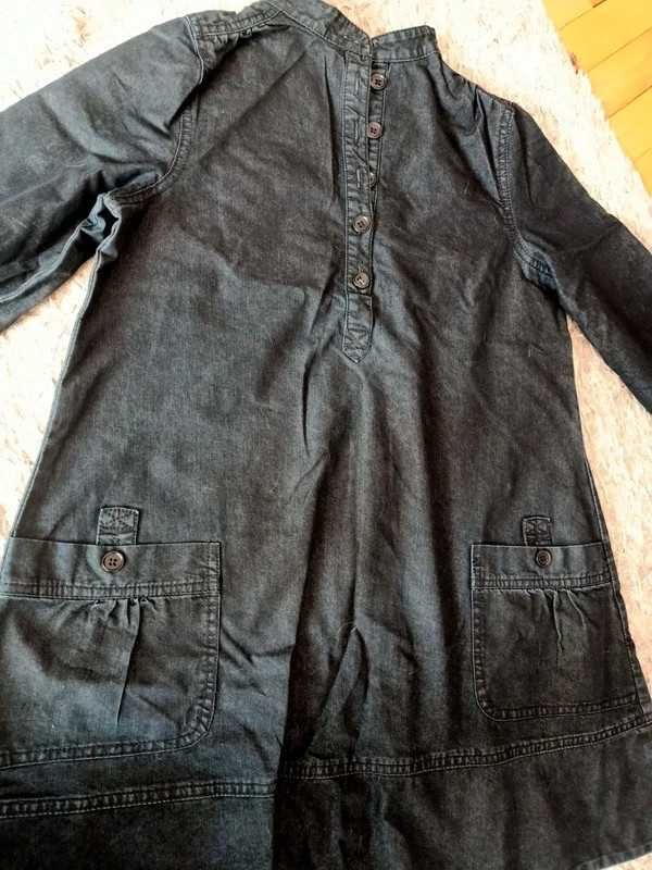 Czarna jeansowa bluzka tunika ginajeans r.32