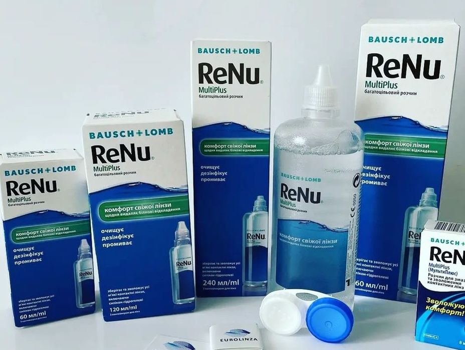 Розчини для контактних лінз Renu Multiplus 60мл, 120мл, 360мл
