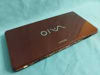 Sony Vaio P series, bordowy, niekompletny mikro laptop.