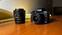 Canon M50 com Lente Kit, Adaptador EF-M para EF-S e Canon 50mm f/1.8