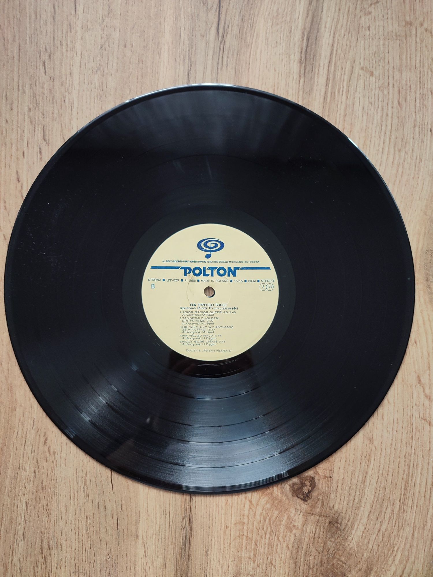 Piotr Fronczewski – Na progu raju (LP, 1989)