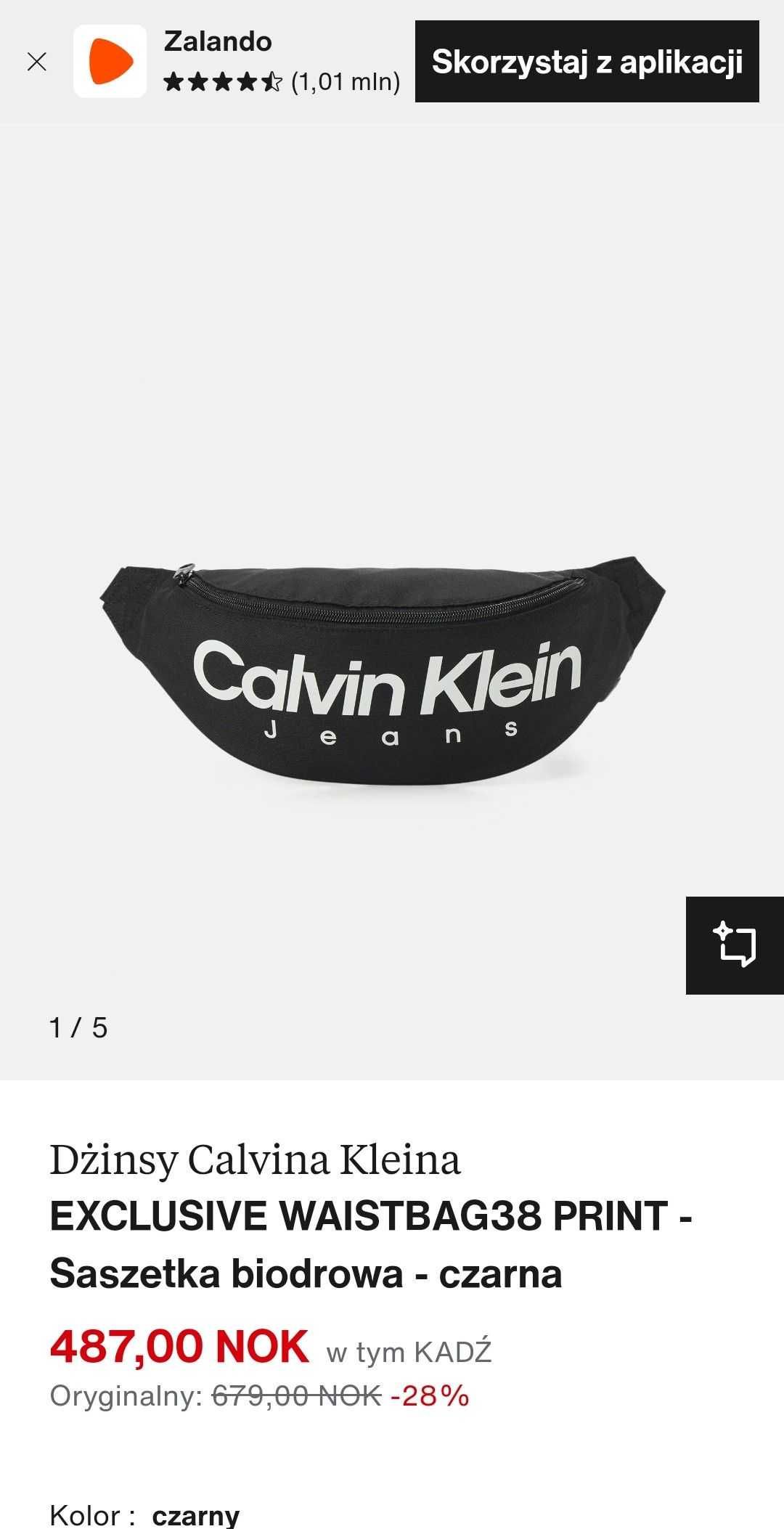Nerka calvin klein saszetka torba torebka
