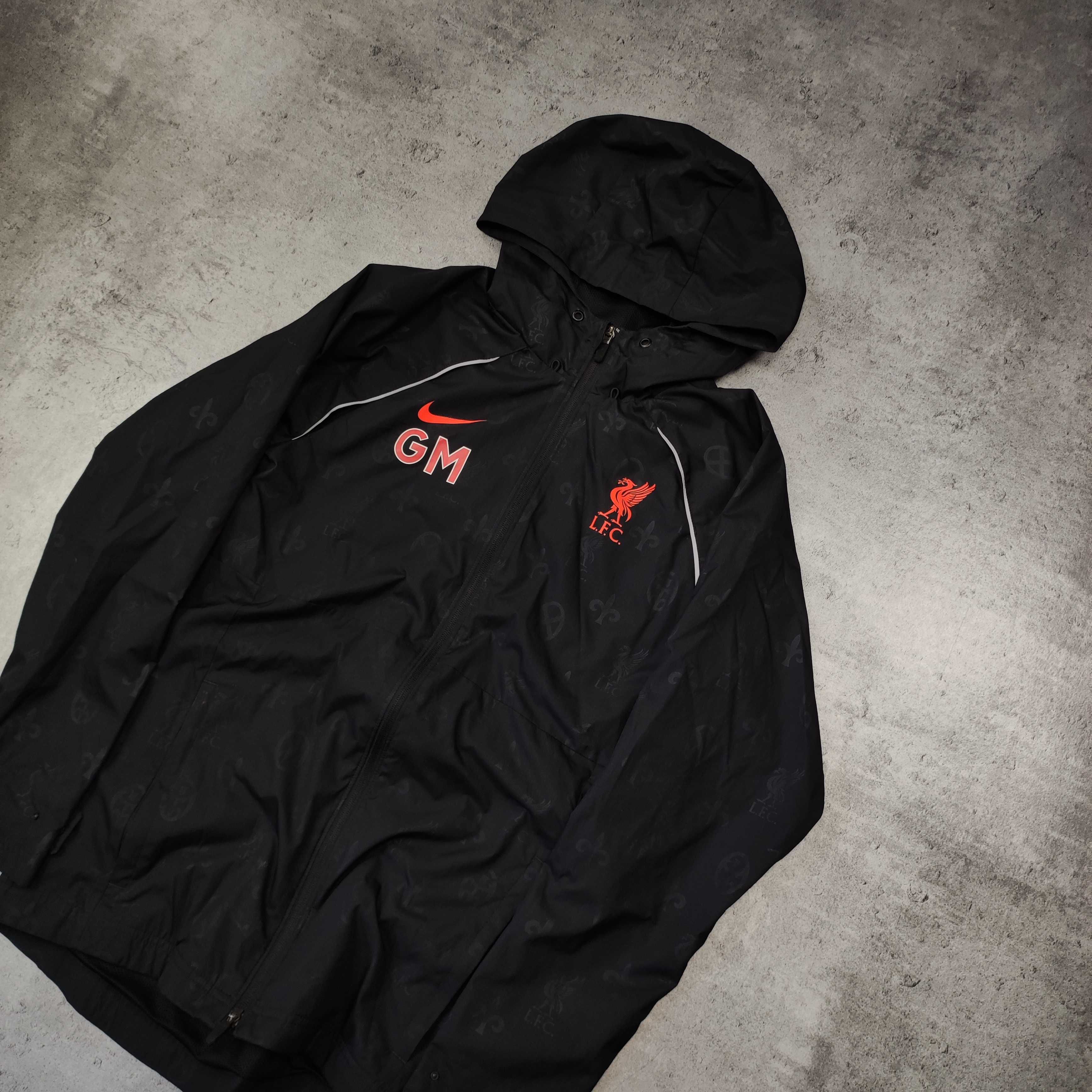 MĘSKA Kurtka Lekka Sportowa Nike x Liverpool Piłka Nożna Kibic Trening