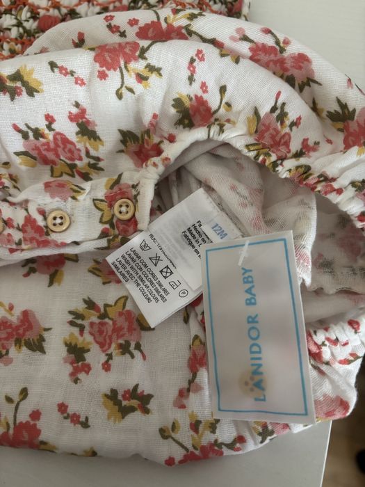 Vestido body Lanidor Menina 12 Meses – Novo com Etiqueta, 100% Algodão