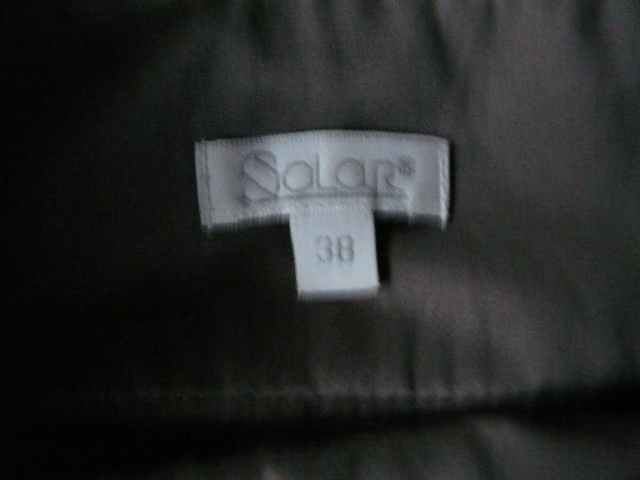 Tanio Solar swietna spodnica z polyskiem olowkowa glamour podszewka 38