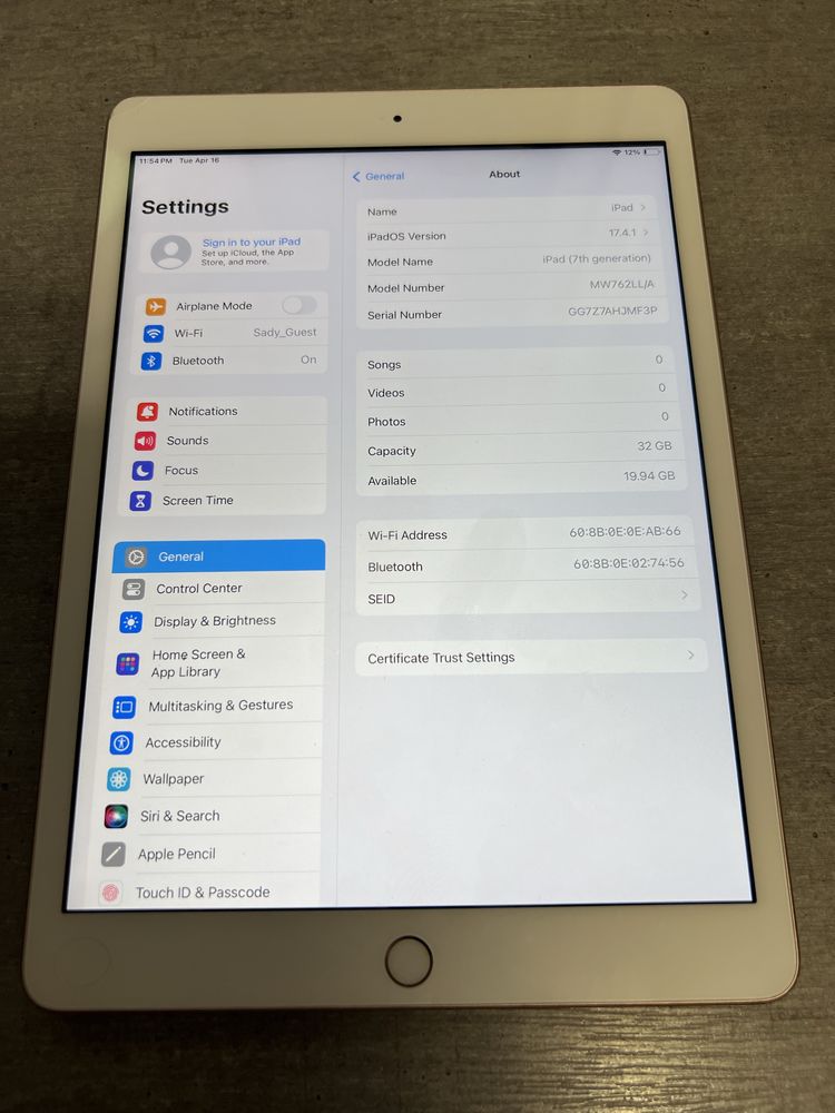 iPad 7 покоління. 32GB. Gold. Без обмежень. Гарантія