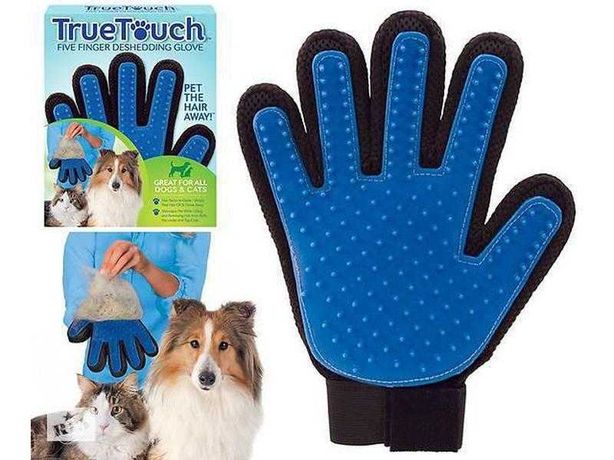 True Touch Перчатка для ухода за животными, вычесывание шерсти