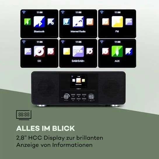 Інтернет-радіо интернет радио BT/AUX/FM/CD OneConcept Streamo CD