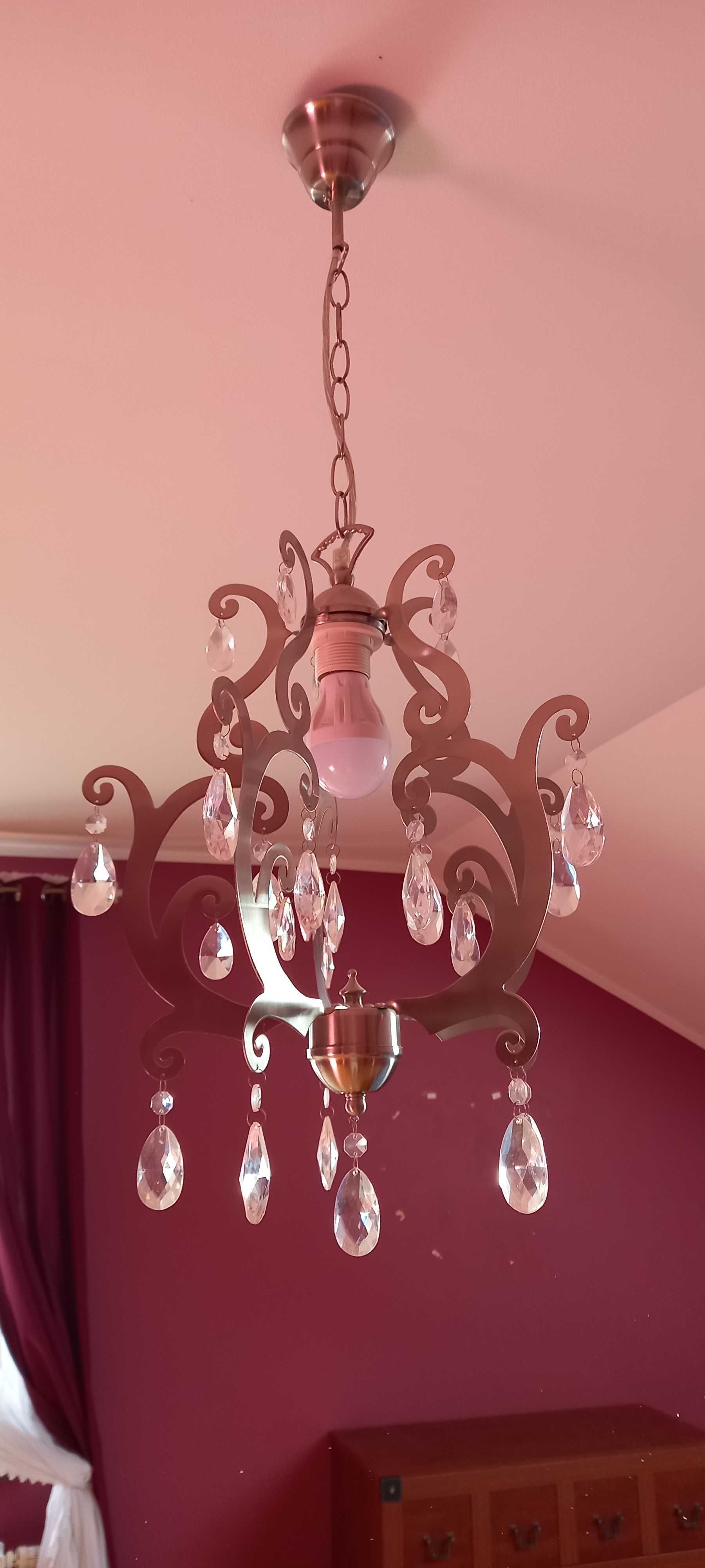 żyrandol/lampa sufitowa z kryształkami