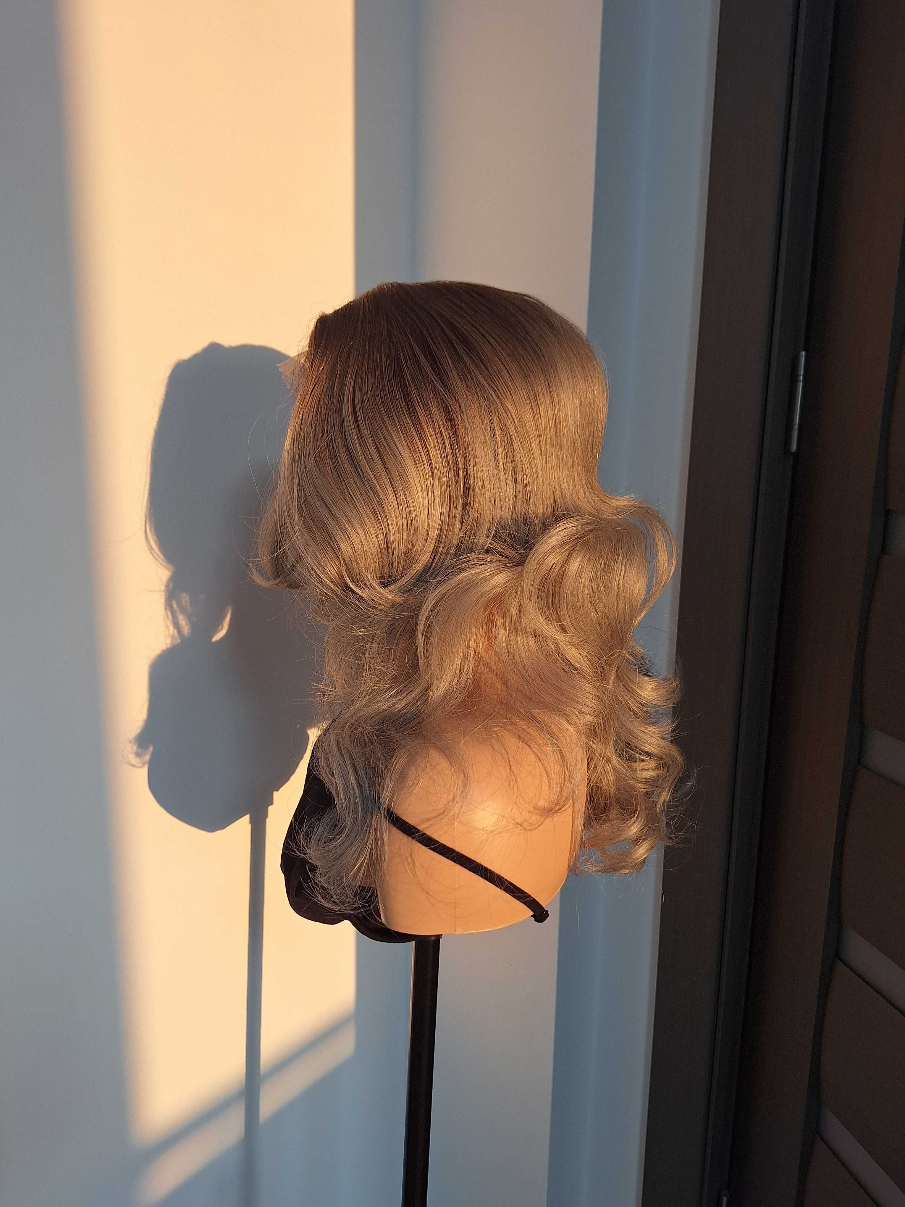 Peruka lace ombre blond platynowy