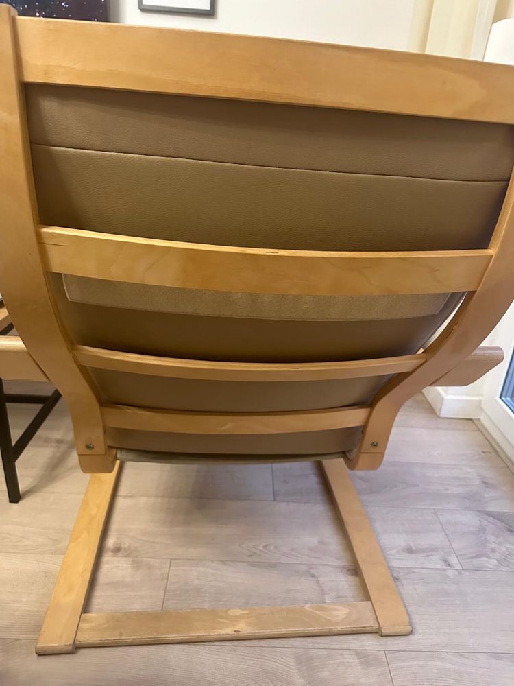 Fotel POÄNG Ikea skórzany