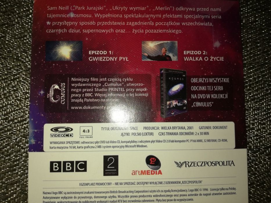 4 filmy VCD - Kosmos i Machina czasu