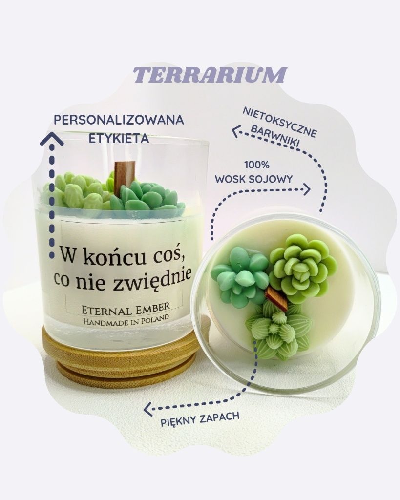 Personalizowane świece sojowe w szkle
