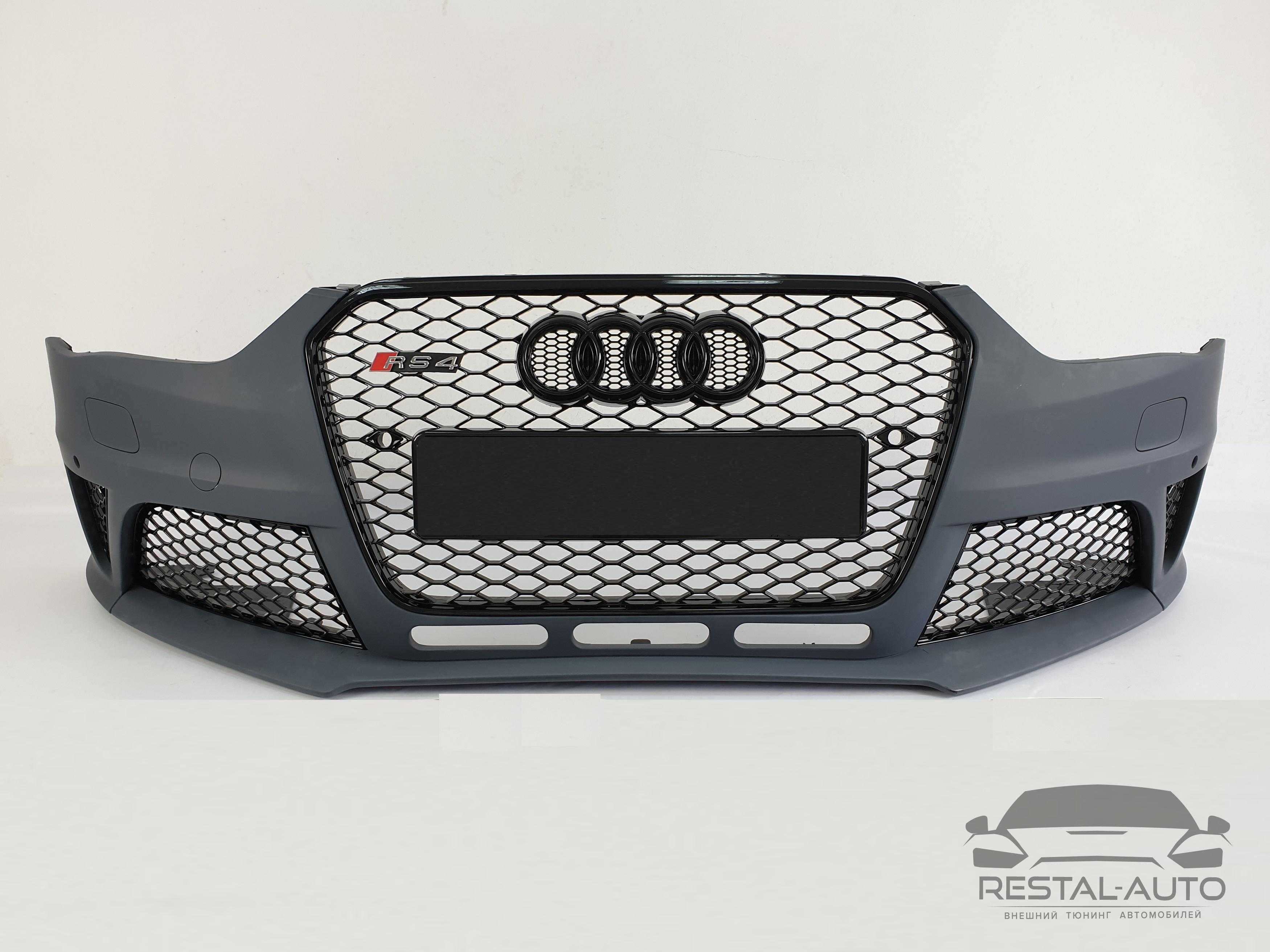 Передний Бампер в Стиле RS на Audi A4 B8 2011-2015 год