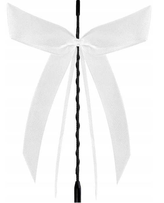 Dekoracja samochodu kokardy biały