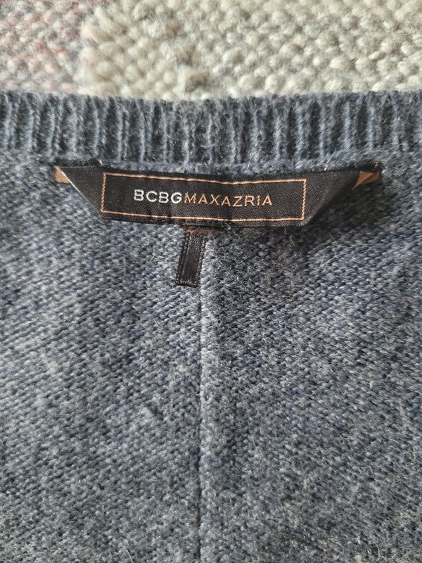 Krótki sweter oversize M-XL pasy BCBG Maxazria