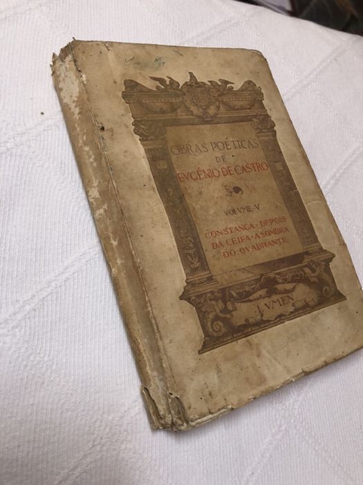 1929 Obras Poeticas Eugenio de Castro Volume V (portes gratuitos)