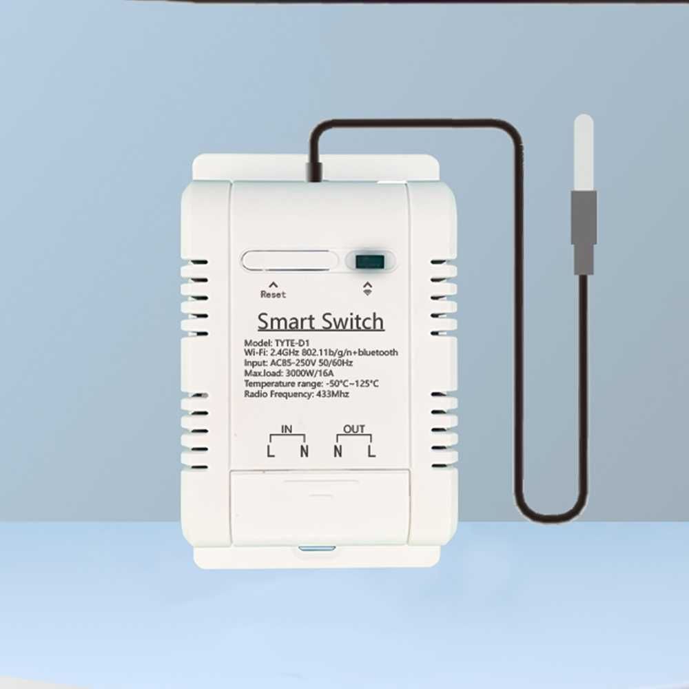 Interruptor Inteligente WiFi TH 16A  Consumo Energia Tuya