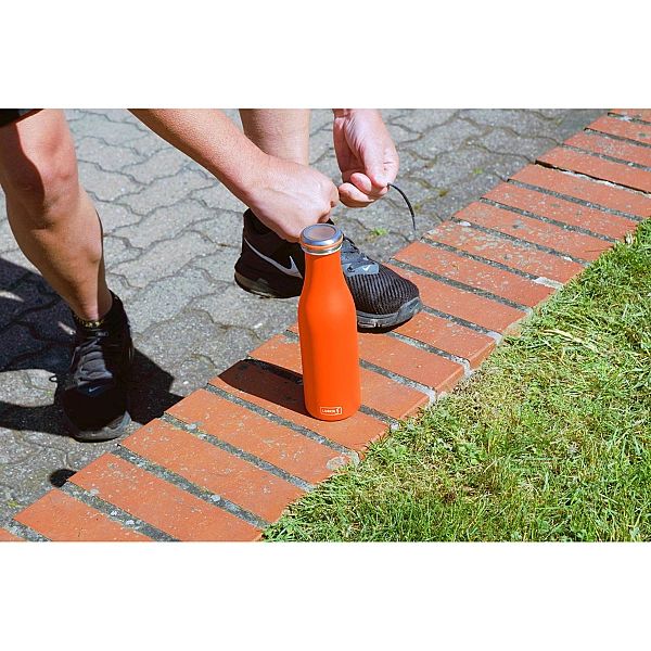 Butelka termiczna, stalowa, 0,5 l, pomarańczowa / Lurch