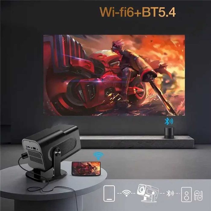 Проектор на Android 13 з 2 джойстиками з іграми та пультом 35вт  (HD)
