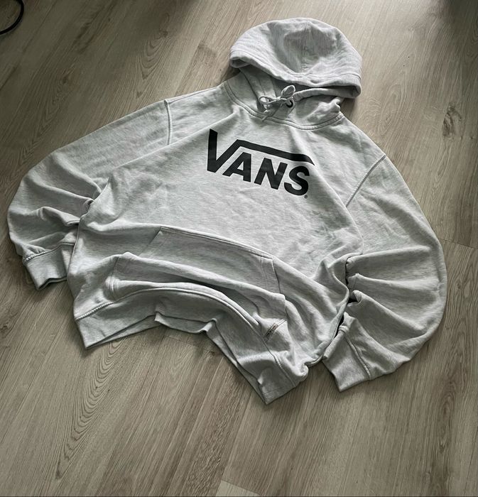 Вінтажне худі Vans  Сіре оверсайз худі Vans polar skate supreme