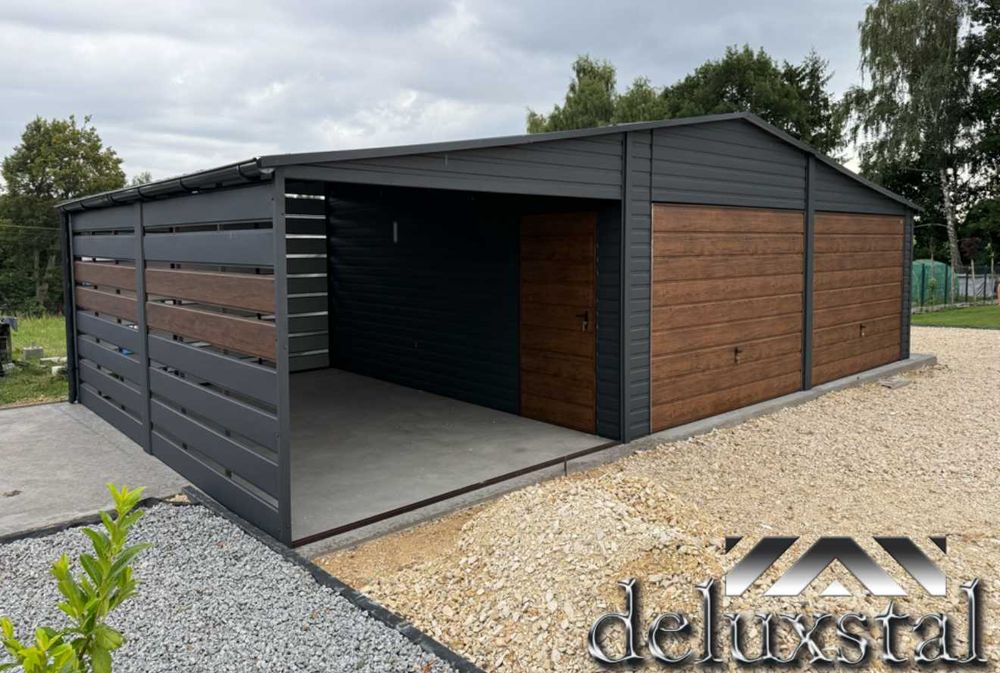 Garaze blaszane garaz 9,5x6 Poziom Wiatka