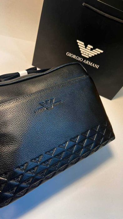 Emporio Armani męska torba torebka Listonoszka, skóra, Włochy 66310