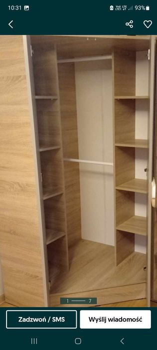 Szafa   narożna  młodzieżowa