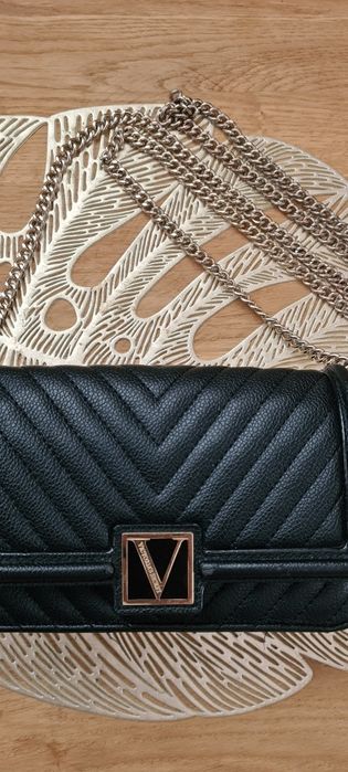 Czarna Torebka na ramie, skóra ekologiczna Victoria's Secret