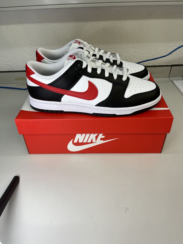 Nike Dunk Low Red Swoosh Panda (45)