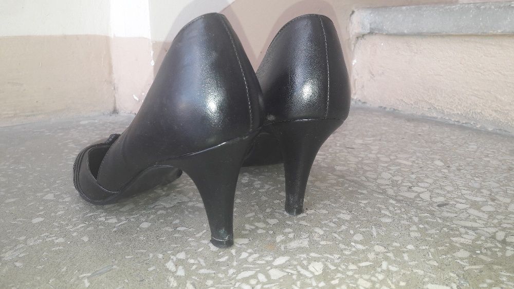 Buty na obcasie, szpilki Ryłko, rozmiar 37, skórzane