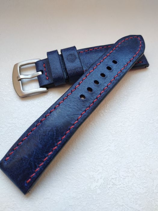 Pasek skórzany do zegarka 22/20 mm skóra Full Grain , szybki montaż