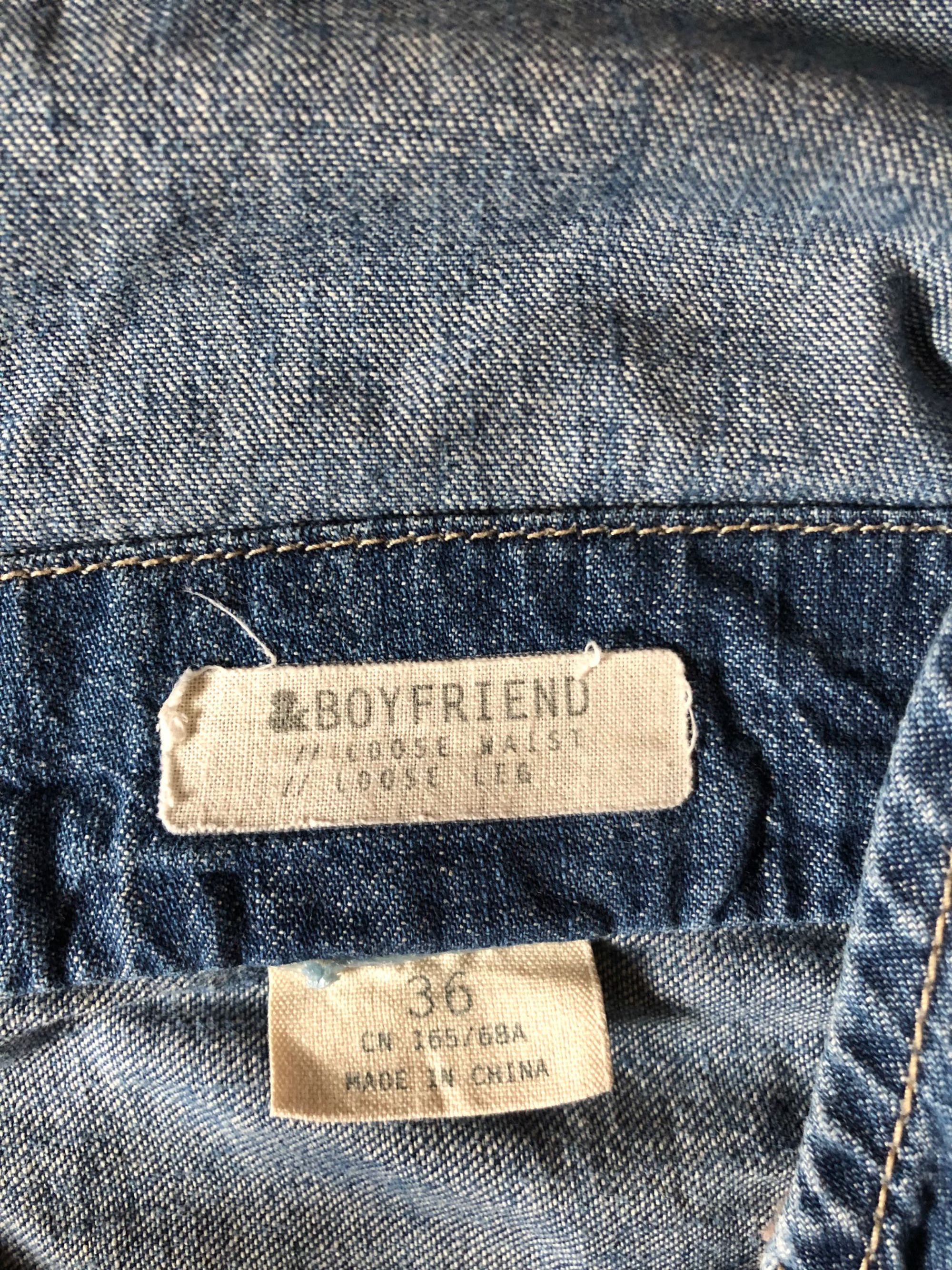 Spodnie na szelkach, jeansowe ogrodniczki H&M, rozmiar S