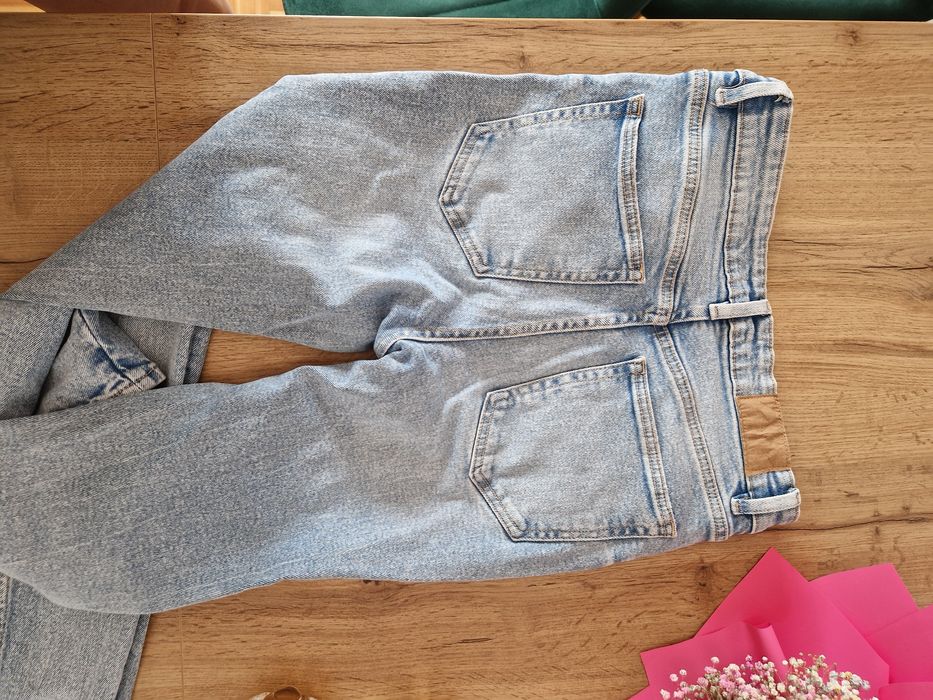 Jasne niebieskie spodnie dżinsy skinny Zara 38M