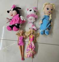 Zestaw zabawek dla dziewczynki Elza Kraina lodu Myszka Miki Barbie