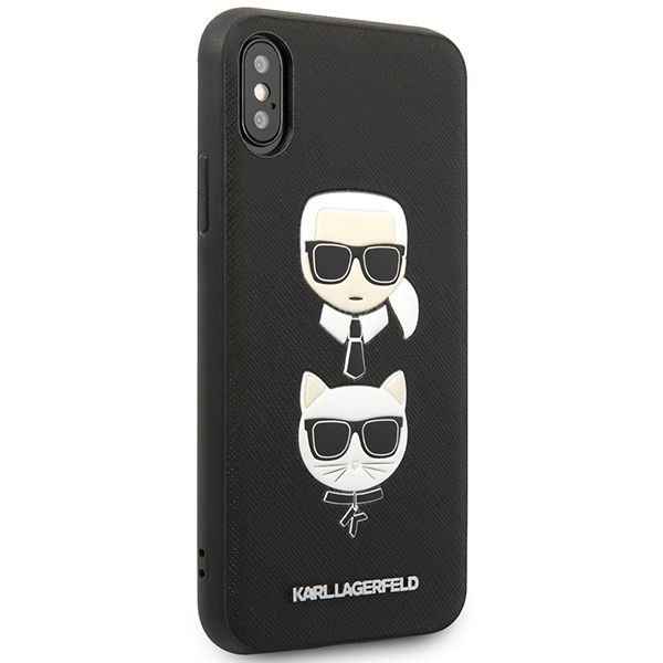 Etui Karl Lagerfeld iPhone XS Max Saffiano, Czarny