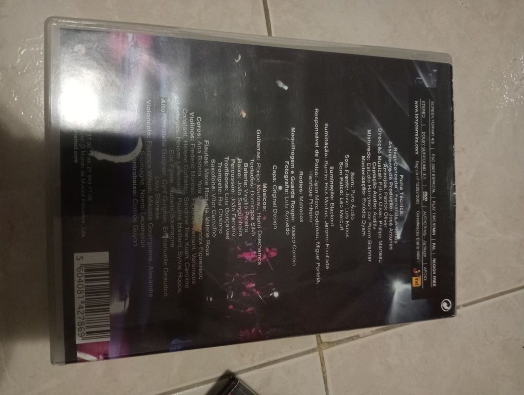 Conjunto DVD e 3 CD,s de Tony Carreira