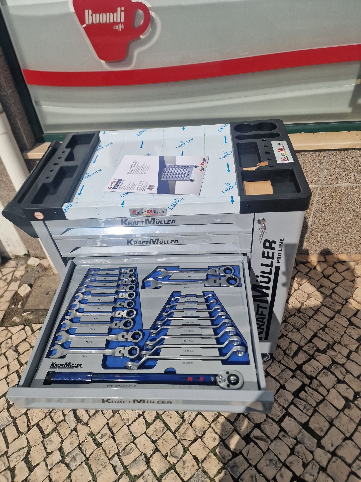 Carrinho de ferramenta de gavetas 8 completas novo
