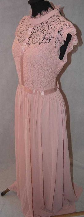 Zwiewna sukienka z koronkową górą Miusol L