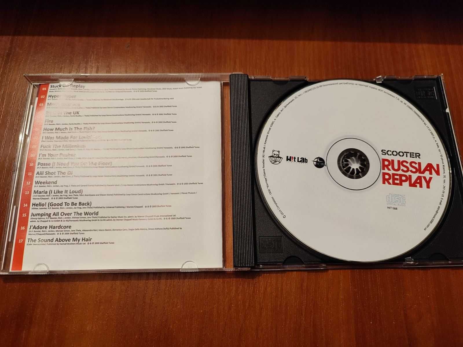 Музыкальный CD Scooter альбом Russian Replay 2010 год.