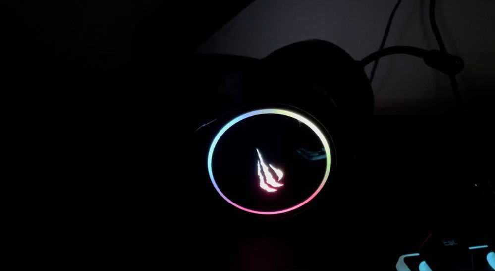 Auscultadores gaming RGB c/ microfone