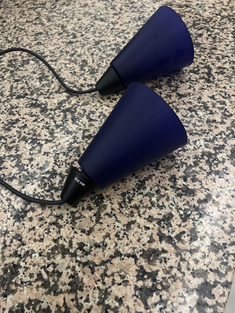Lampy wiszace granatowe