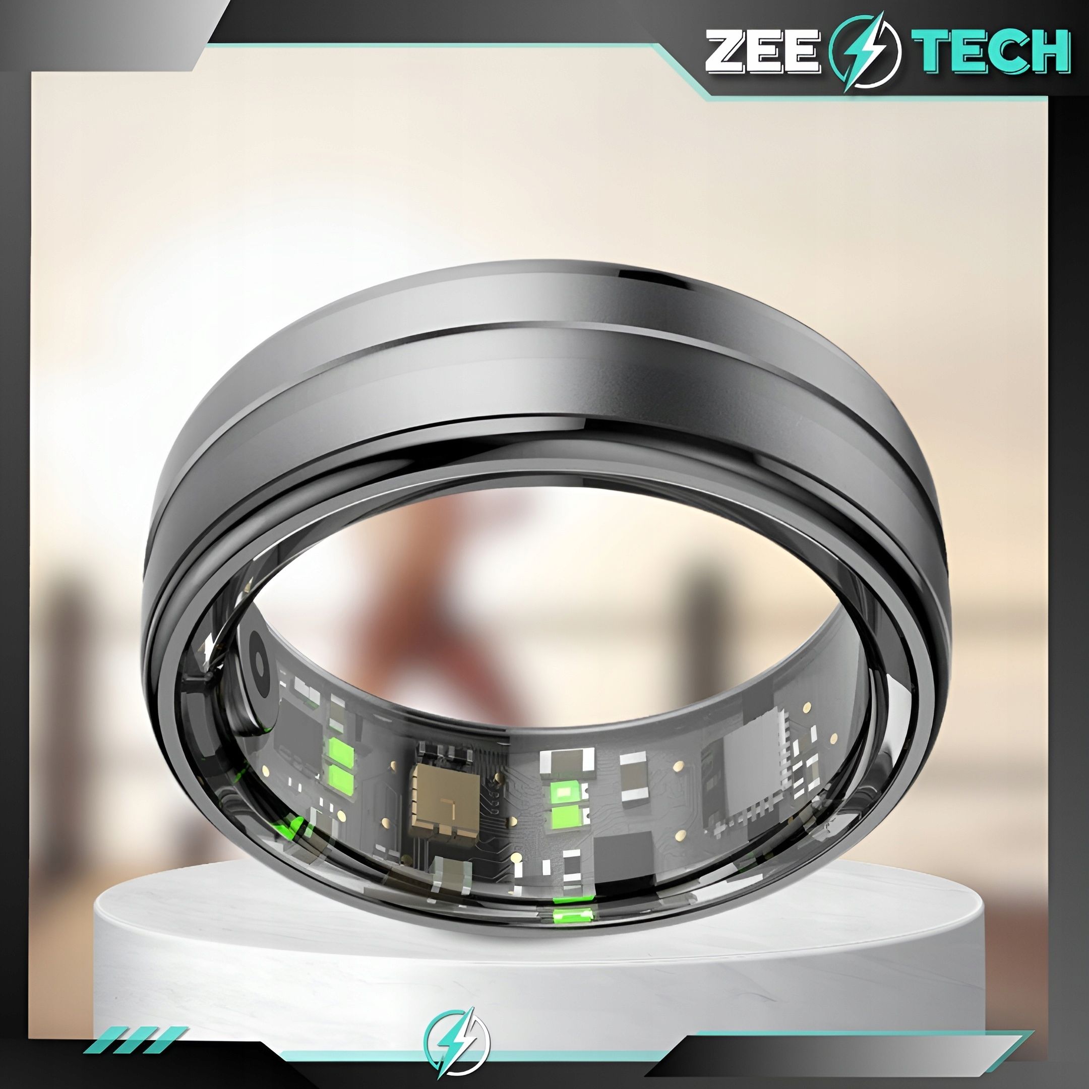 Smart Ring Inteligentny Pierścionek Tętno Sen Rozmiar 16 Smartring