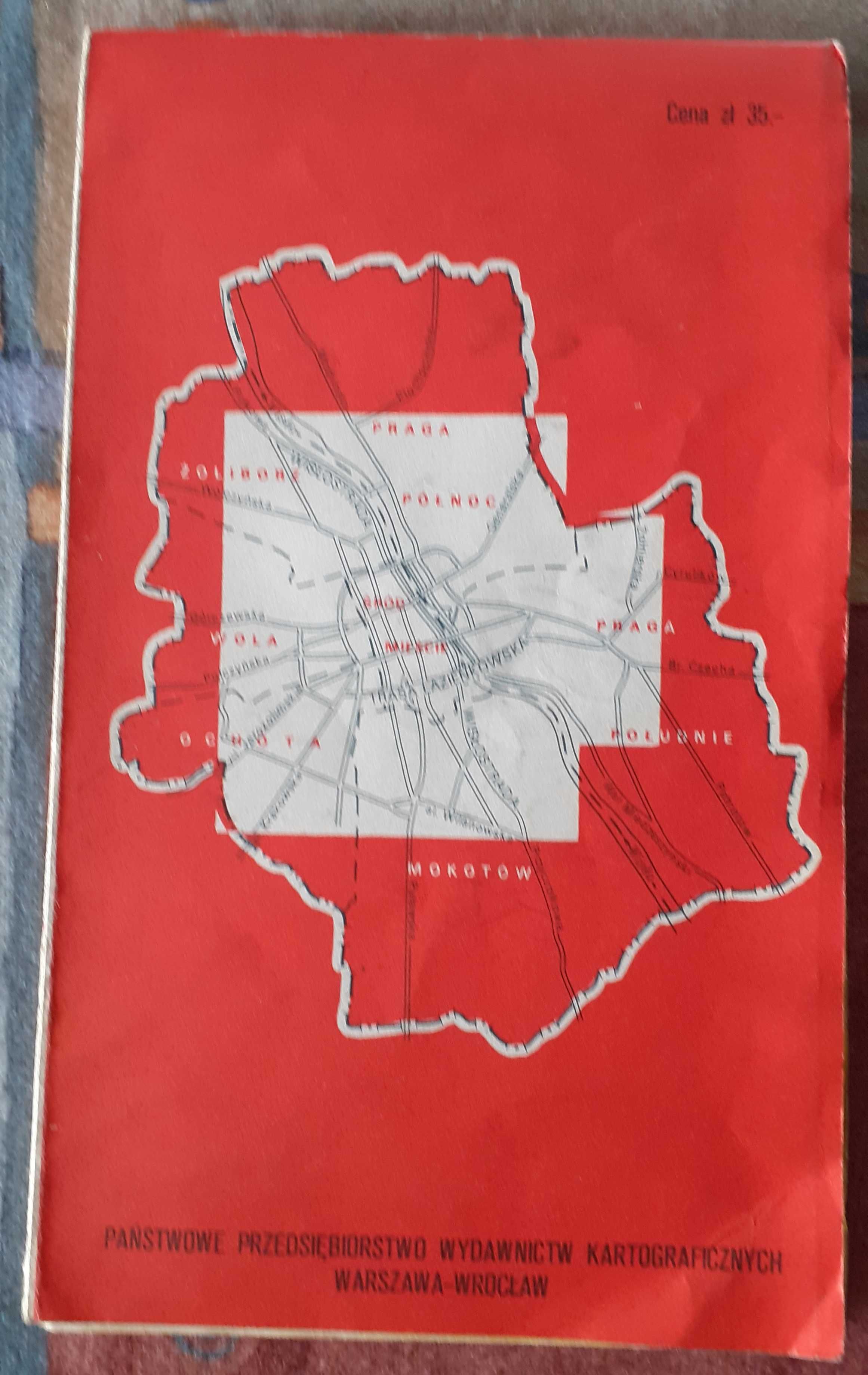 Plan miasta Warszawa z 1983 roku