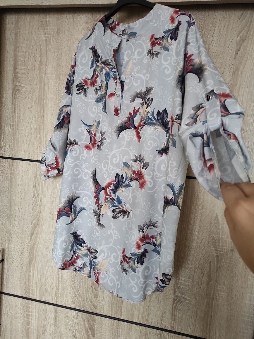 Koszula stójka wzory Boho retro vintage plus size