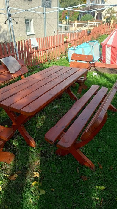 Meble ogrodowe lite drewno