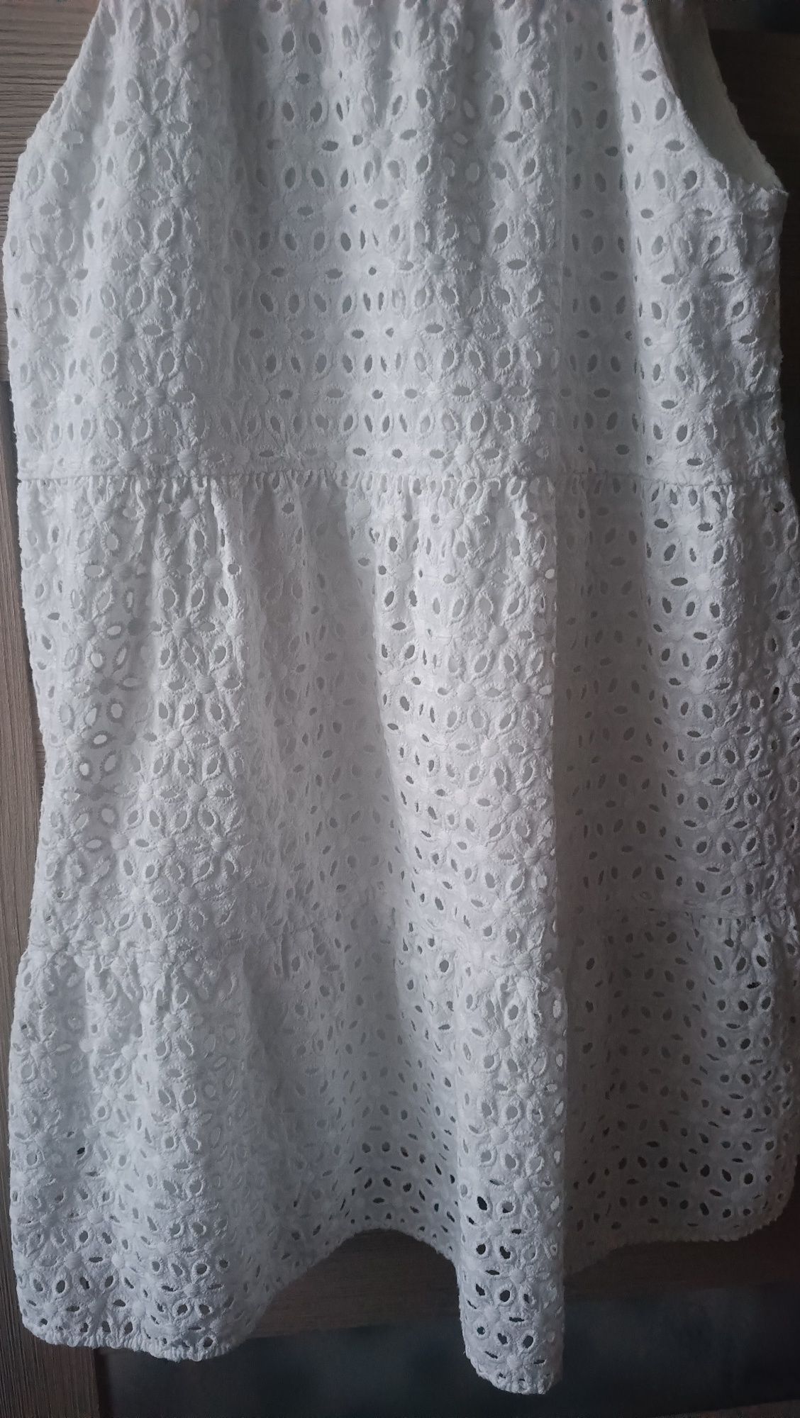 Ażurowa biała sukienka Zara XS 158 164