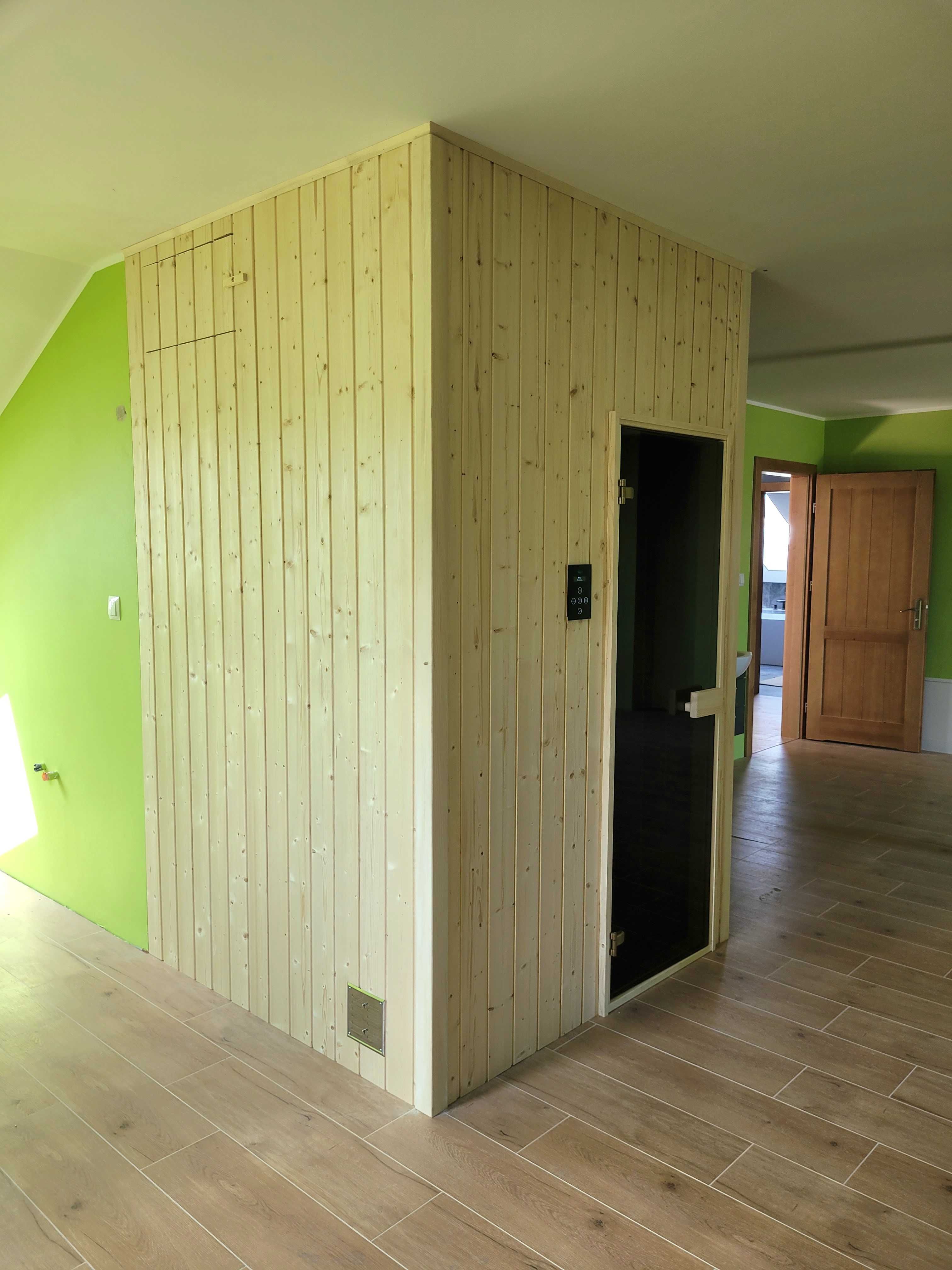 Sauna fińska z piecem + infrared 3 lampy 1,6x1,5m