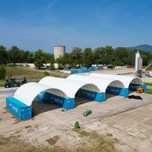 Zadaszenie kontenerów hala namiotowa 8x12 m wiata kontenerowa morskich